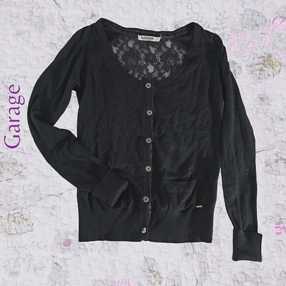 Garage Scoop Neck Lace Cardigan - Picture 3 of 16